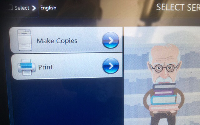Options for use are Make Copies or Print
