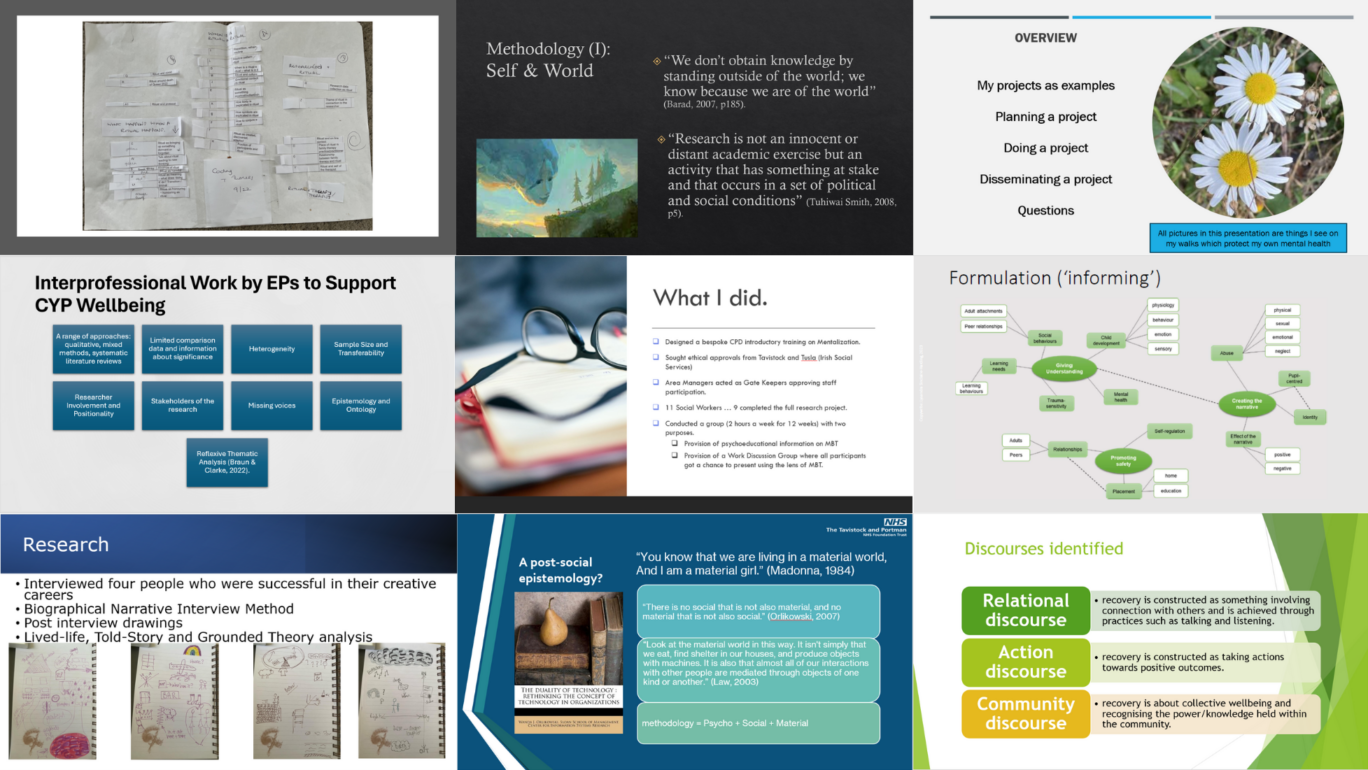 Collage of Research Week PowerPoint slides