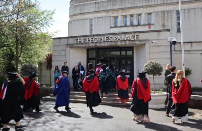 Graduates entering The People's Palace