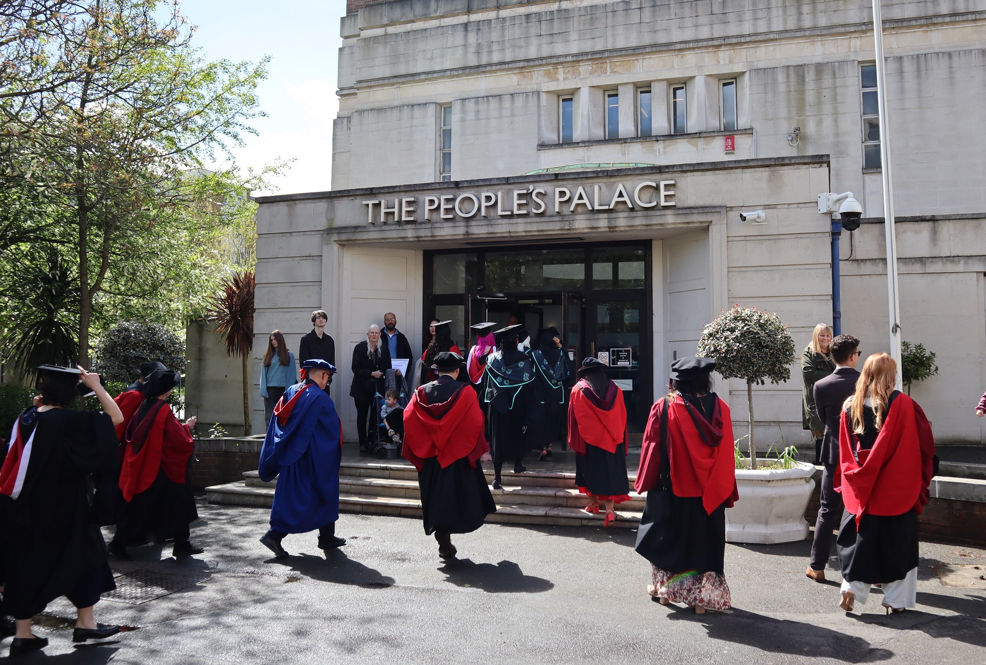Graduates entering The People's Palace
