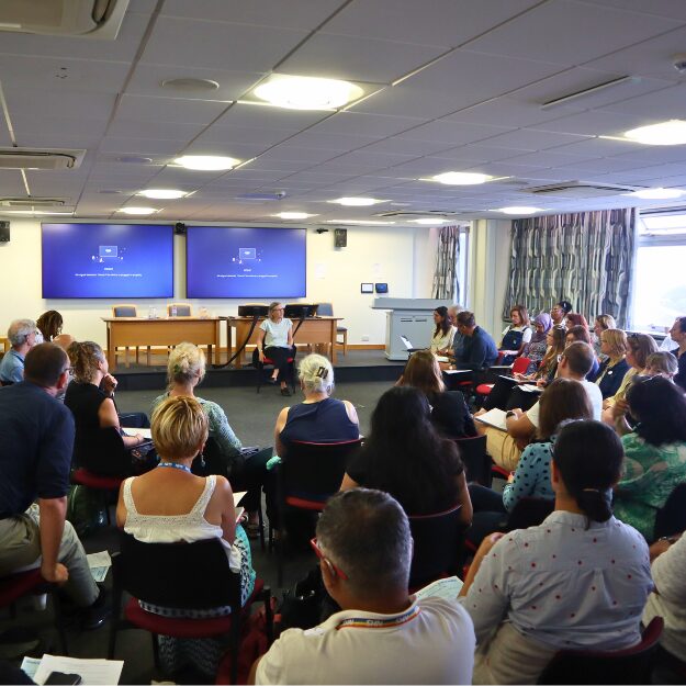 Britt and Audience in Lecture Theatre