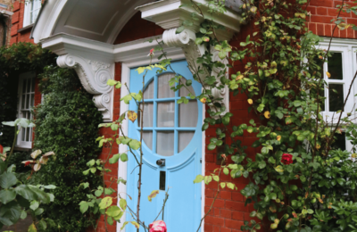 Front door of Freud Museum in London